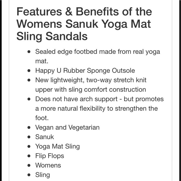 SANUK Yoga Mat Sling Sandals, Black, Size 7 - Picture 11 of 11